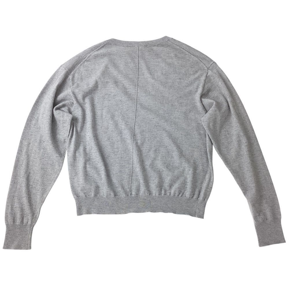 THAKOON Size XL NWT V-neck Sweater LH Light Heather Gray Lightweight Pullover - Picture 7 of 10